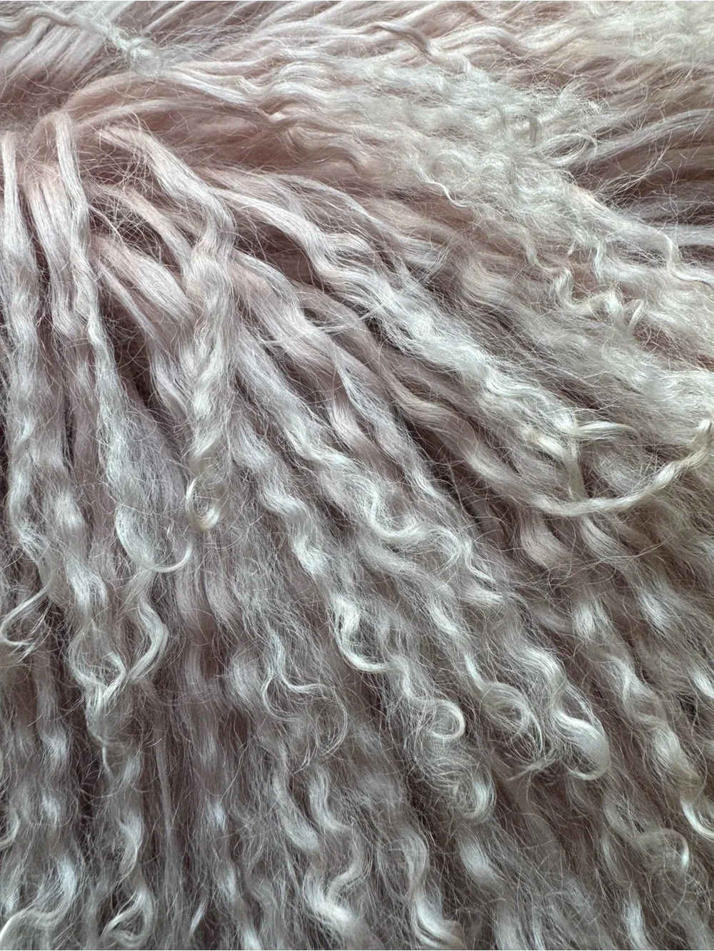 🔥Mongolian Lamb Pillow Dusty Rose Price Firm!